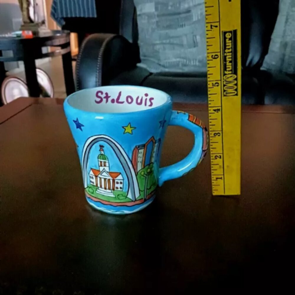 St Louis Coffee Mug Size 6" Wide With Handle 4.5" Tall City Souvenir Mug - Picture 10 of 10